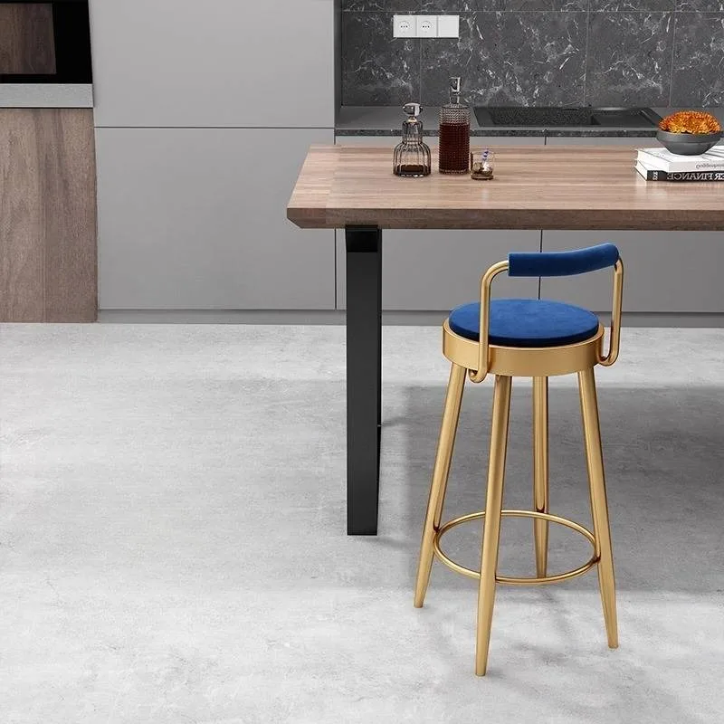 

Fabric Comfortable Bar Chair Modern Stainless Luxury Ergonomic Bar Chair Luxury Cuisine Bancos Para Barra Cocina Club Furniture