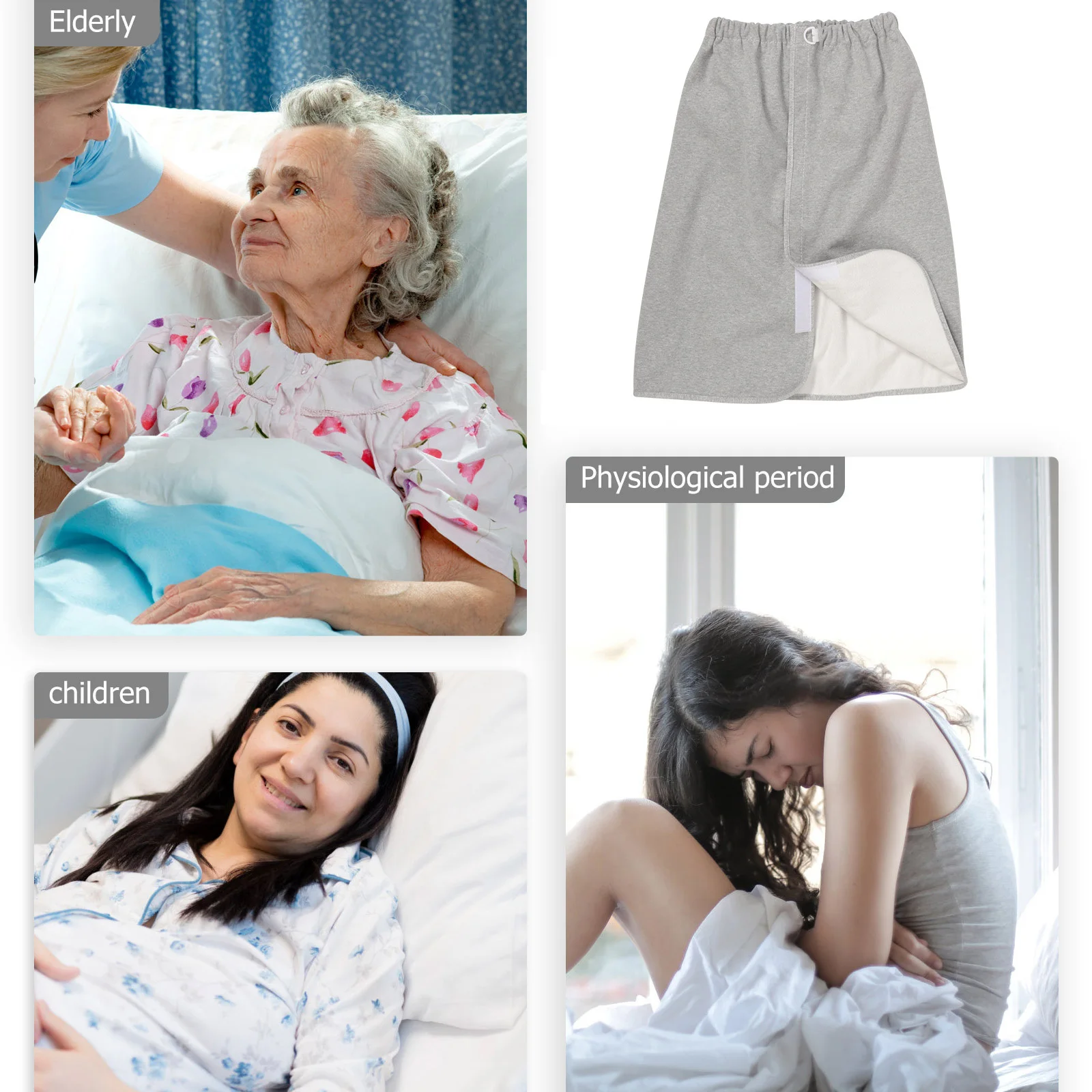 

Reusable Adult Diaper Skirt Leakproof Incontinence Bed Pad For Elderly Washable Uroclepsia Diaper Nursing Care Health