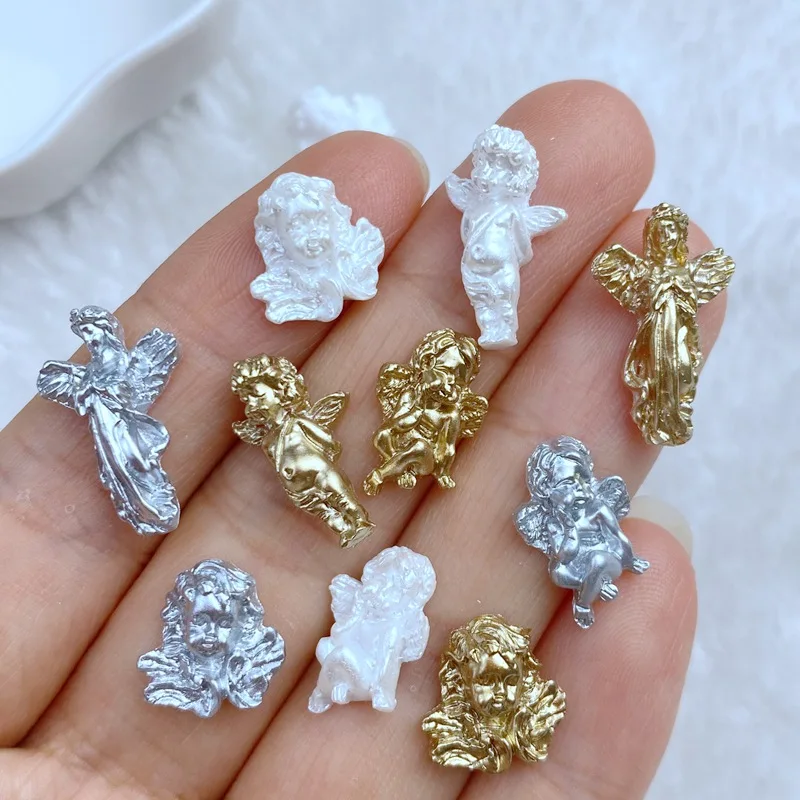 40pcs New Cute Shiny Mixed Angel Nail Rhinestones Gems Glitter Nail Art Jewelry Manicure Nail Decoration Accessorie