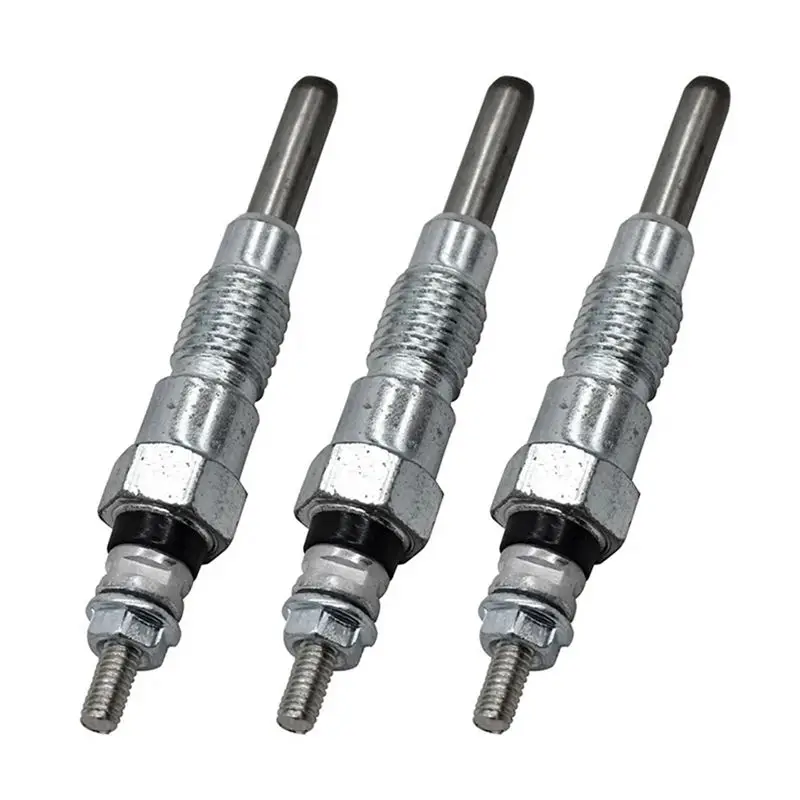 Compatible 3PCS 15951-65510 1595165510 15951-65512 Engine Heater Glow Plugs 10mm for Engine D650 D750 D850 D950 D1102 D1302