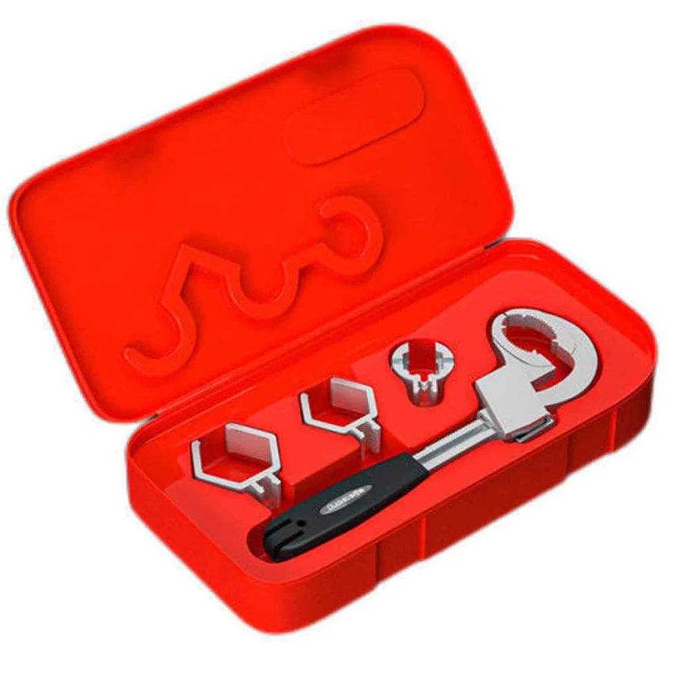 COFA-5Pcs مفتاح ربط الحمام متعدد الوظائف مفتاح ربط قابل للتعديل مفتاح ربط واسع الفتح مع رأس بديل