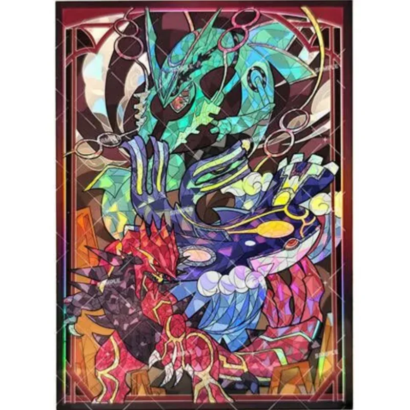 Anime Game PTCG Card Sleeve Church Stained Glass Style Legendary Pokemon Charizard Arceus Gardevoir Gift Toys 60Pcs/Set 66*91MM