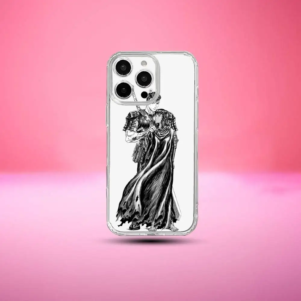 JAPAN ANIME B-Berserk G-Guts  Phone Case For iPhone17,16,15,14,13,12,11 Plus,Pro Max,Soft Silicone Transparent Cover