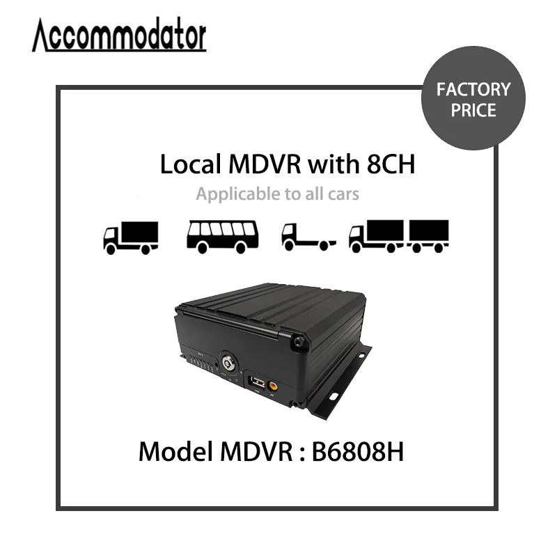 Bus hdd DVR Kit 7 Cameras 8 Channels MDVR Car Security System DVR In The Car Vehicle Blackbox 8CH Video bus Recorder