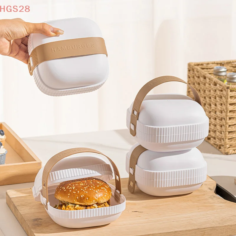 Hamburger Container Lunch Box Reusable Sandwich Containers With Lid Portable Take Out Food Box Sushi Packaging Box Pastry