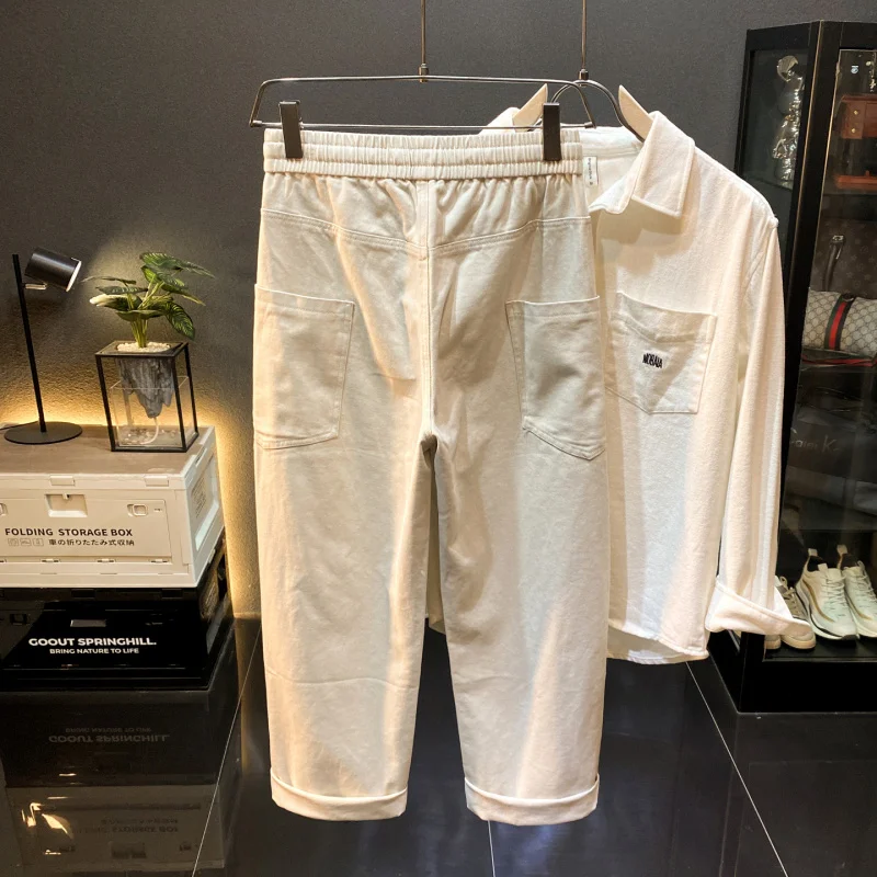 

2025Autumn New Casual Pants Men's American High Street Retro Trendy Sports Loose Straight Workwear Long Pants