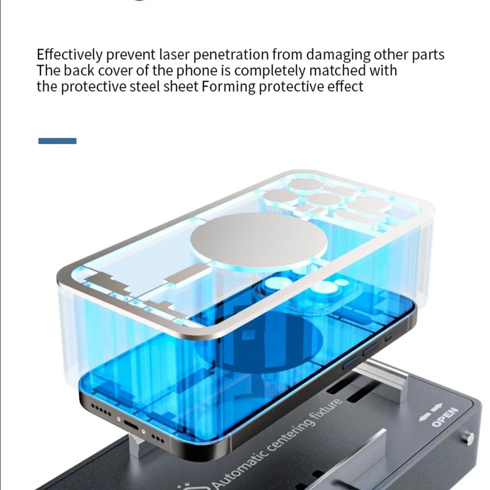 TBK Laser Protect Mold for iPhone 15 X 11 12 13 14Promax Back Cover Housing Camera Lens Protection Mould Laser Separate Machine