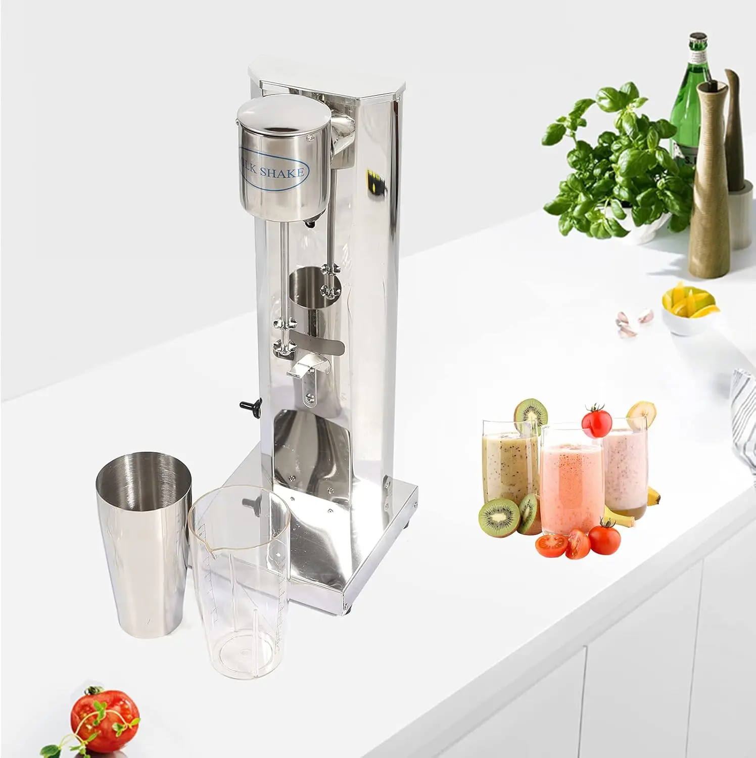 Commercial Milkshake Machine, Electric Single Head Classic Blender, Equipped With 650ml Stainless Steel Milkshake Blender,For Ma