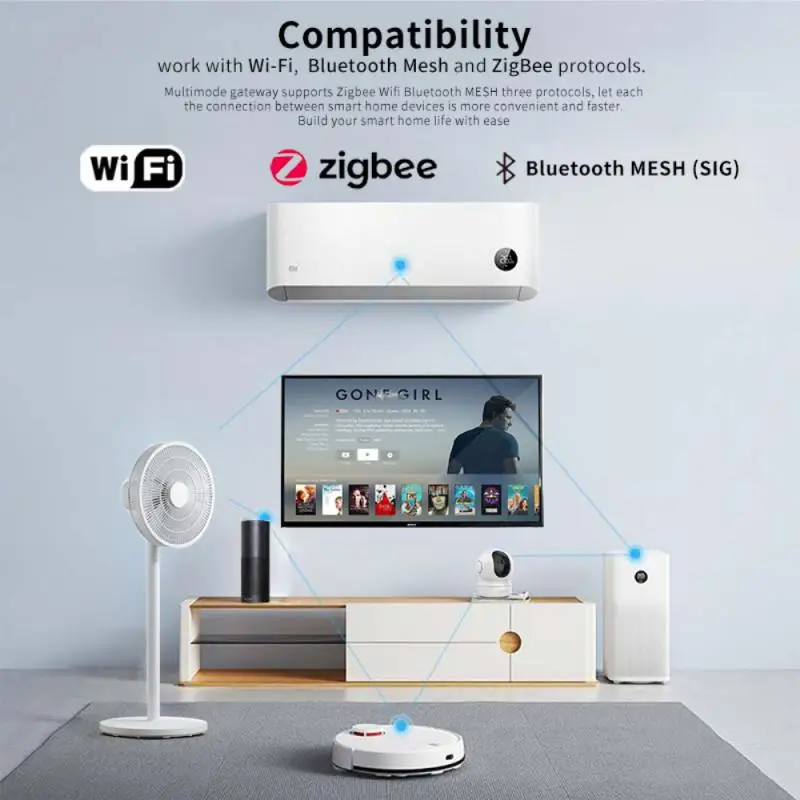 Умный шлюз Tuya, многорежимный Wi-Fi Bluetooth сетчатый концентратор Zigbee, дистанционное управление для умного дома, ассистент Alexa Goole для приложения Smart Life