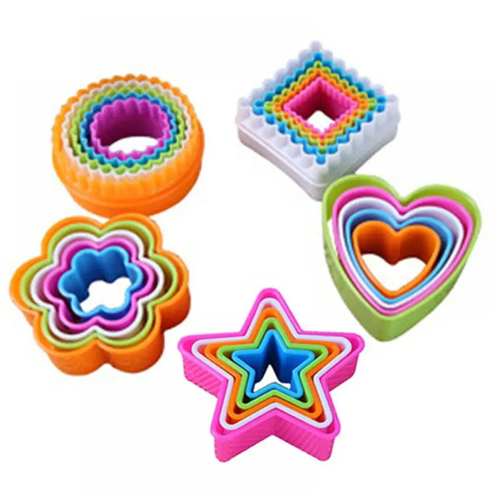 

5Pcs Fondant Mould Cake Cookie Sugarcraft Cutters Decorating Molds Tool Set Biscuit Cutter Plastic Plunger Kitchen Accessories