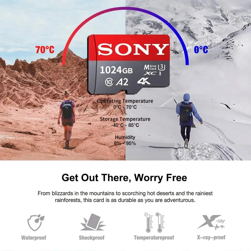 SONY Memory Card Extreme 1TB 512GB 256GB 128GB U3 V30 4K Full Memory Flash Cards SD Card For Phone Computer Camera  Ps4 Games