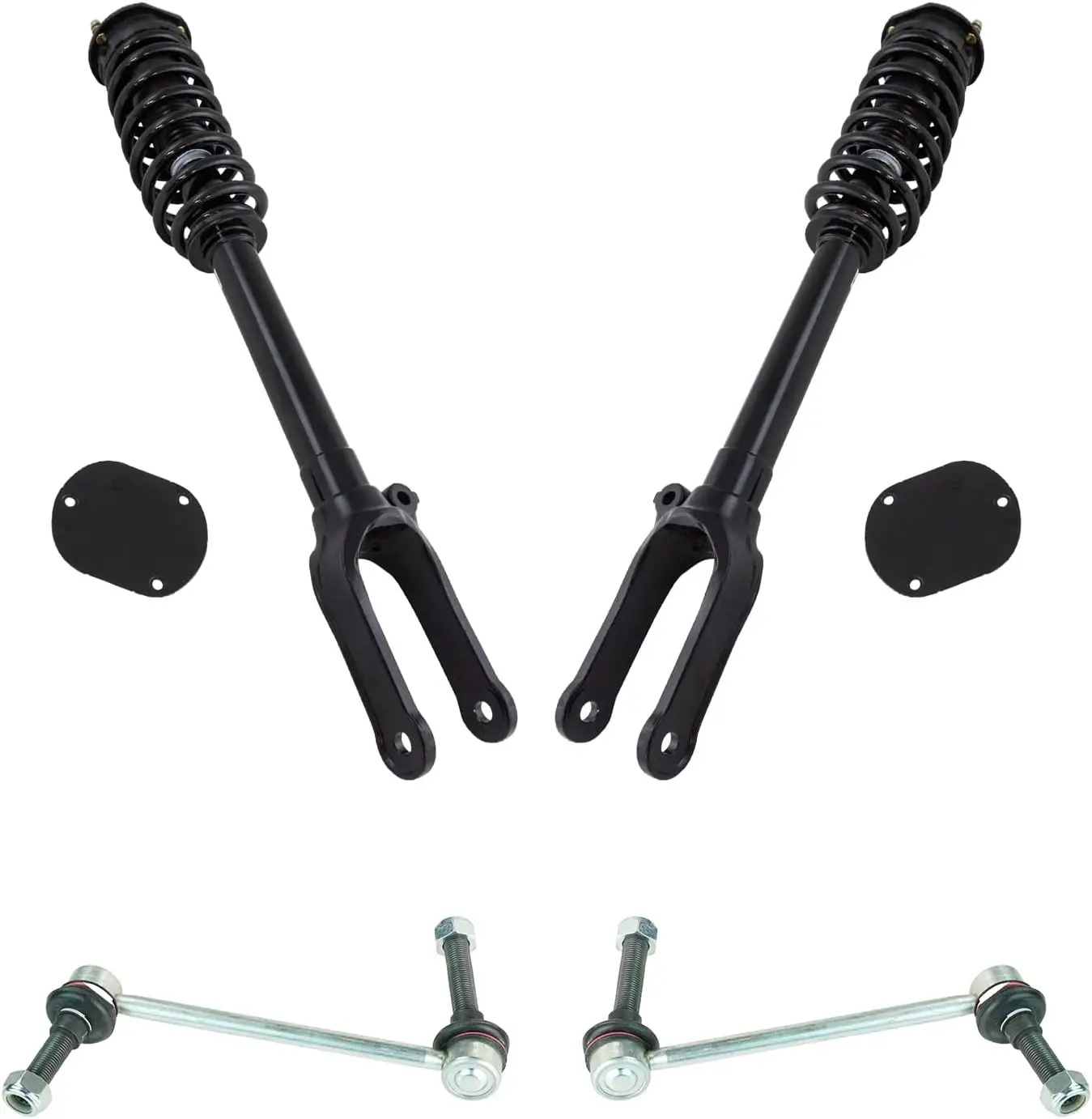 

Front Suspension Kit Complete Strut & Coil Spring Assembly Sway Bar Stabilizer Link Compatible with 06-12 Mercedes-Benz