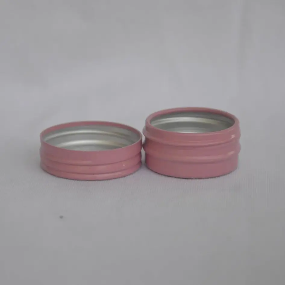 Barattolo di alluminio rosa da 100 pezzi da 10 ml Barattolo di latta in alluminio metallico da 10 g Finestra trasparente Contenitori cosmetici rosa Barattolo di stoccaggio per unghie