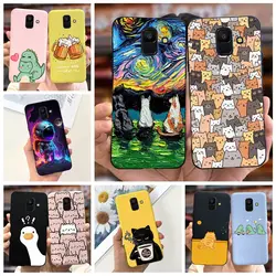 For Samsung Galaxy A6 2018 Case SM-A600F Cute Fashion Painted Cover Soft TPU Phone Case For Samsung A6 Plus A6+ 2018 A605F Shell