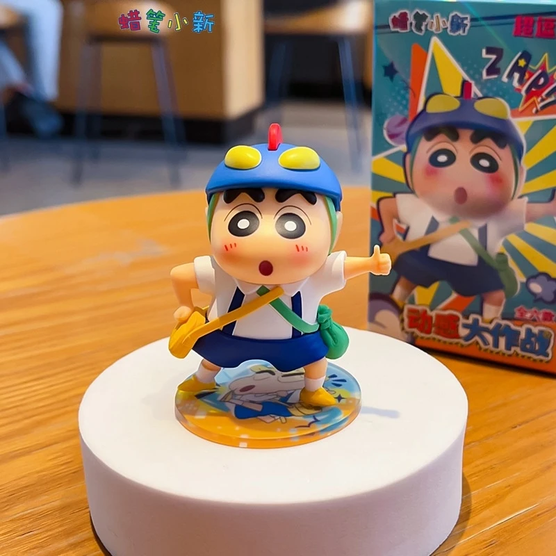 Kawaii Crayon Shin-chan Blind Box Ornament Anime Action Kamen Cute Child Toy Room Decoration Desktop Plush Toy Festival Gift