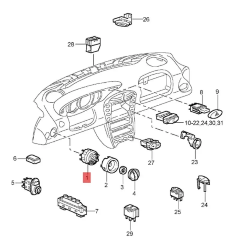 Brand New 99661353500 High Quality Headlight Switch For Porsche 911 996 986 Boxster Accessories
