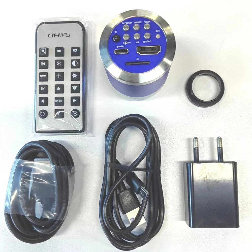 4K HD 1080P كاميرا فيديو مجهر 1-130X عدسة مصباح ليد للحصول على الصور الرقمية الهاتف PCB إصلاح لحام