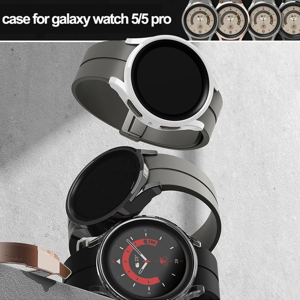 Hollow Case for Samsung Galaxy Watch 5 Pro 45mm PC Bumper Screen Protector for Galaxy Watch 5 40mm 44mm Watch 5/5 Pro Accessorie