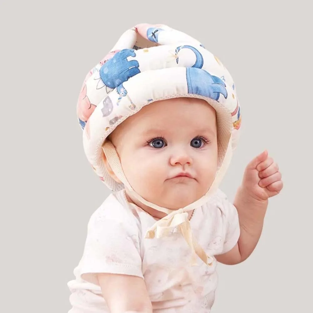 Adjustable Protective Headgear Baby Safety Helmet Soft Thickened Infant Walk Crash Cap Pearl Cotton Breathable