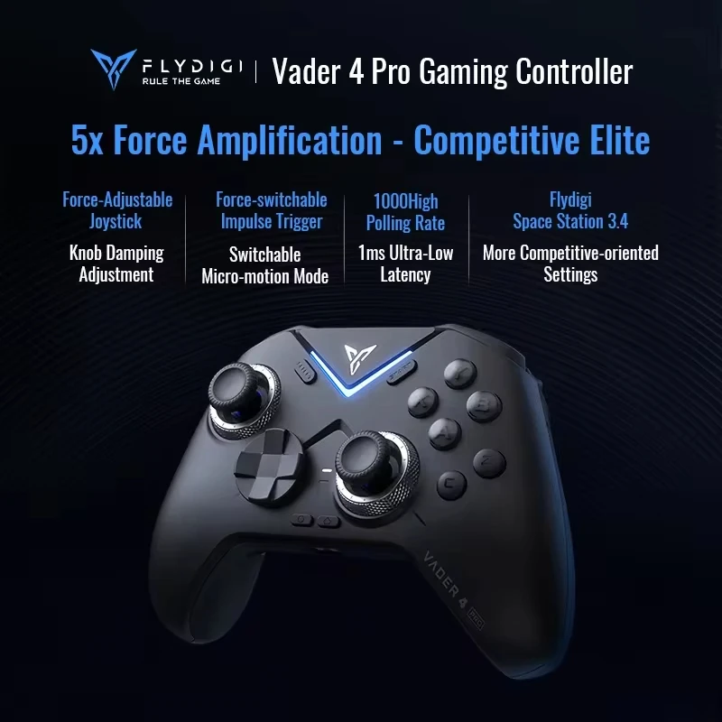 Flydigi Vader 4 Pro Gamepad Athletic Elite Handle Wireless 1000Hz Gaming Controllers Hall Rocker Xbox Steam Pc Custom