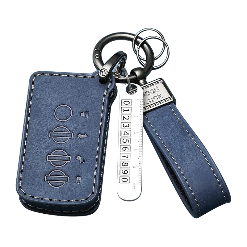 حافظة مفاتيح السيارة الجلدية لسوبارو فوجي XV STI Outback WRV BRZ امبريزا فورستر ليجاسي صعود سلسلة مفاتيح عن بعد غطاء فوب الملحقات