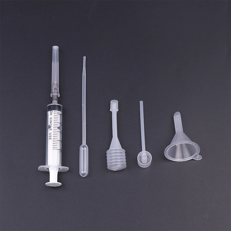 5Pcs/Set Perfume Refill Tools Set Plastic Diffuser Syringe Straw Dropper Funnel Spray Dispensing Required Cosmetic Tools