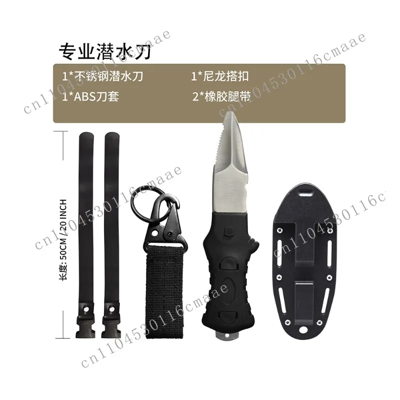 Multi-Function Stainless Steel Diving Leg Knife for Underwater Net Cutting – Emergency Self-Rescue Tool for Divers, Swimmers view 5
