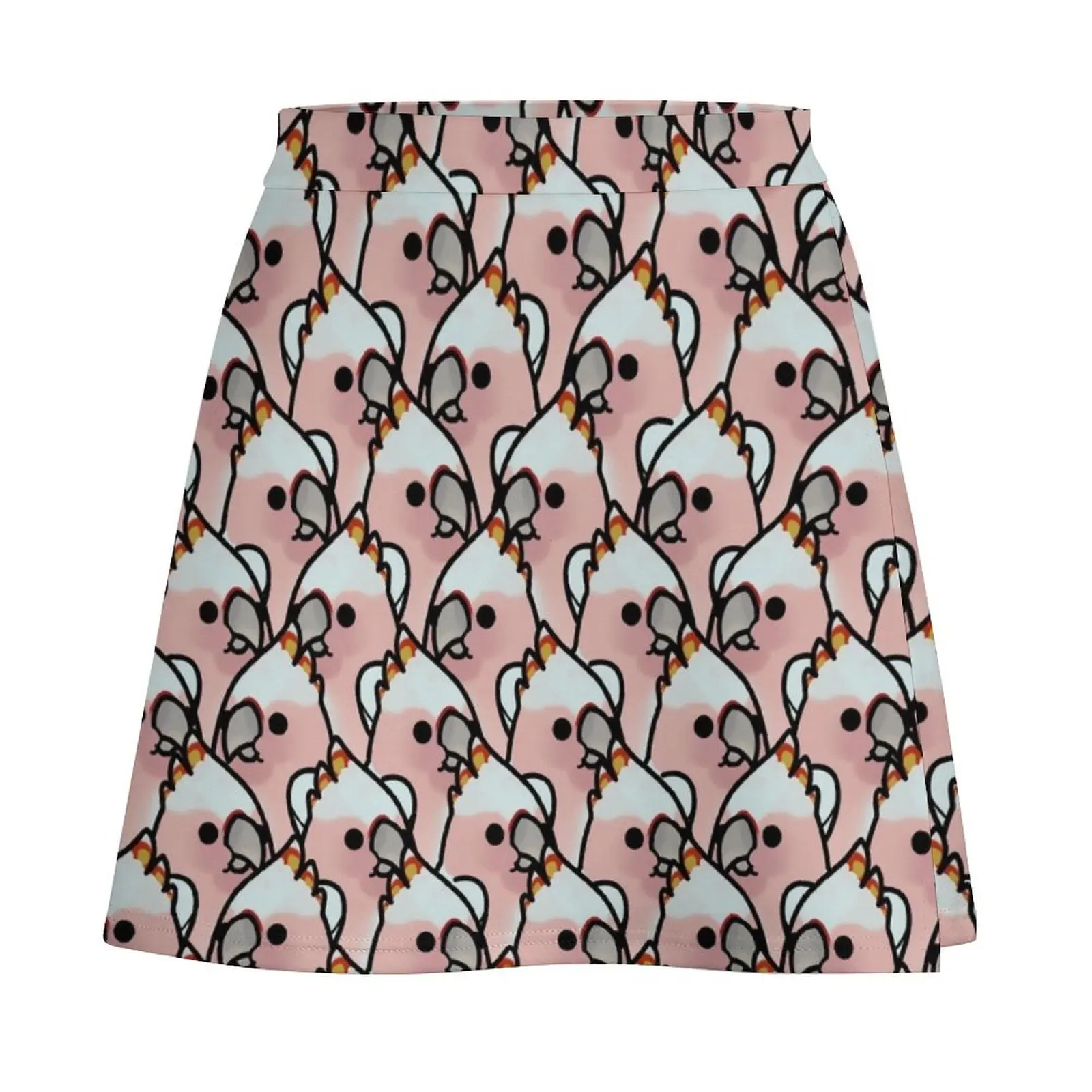 Too Many Birds! - Leadbeater's Cockatoo Mini Skirt korean luxury clothing women's clothing summer 2025 novelties Mini Skirt
