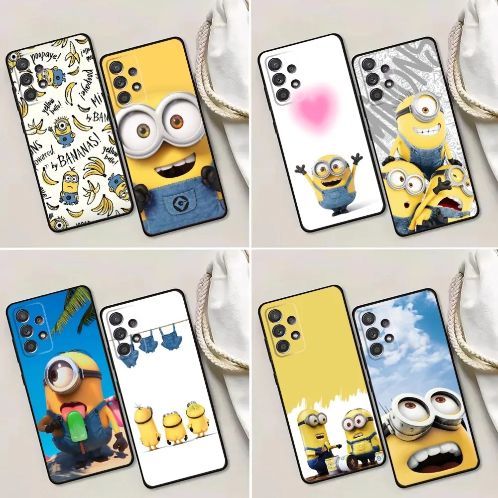 Movie M-MinionsS-S Banana Phone Case For Samsung Galaxy A13,A21s,A22,A31,A32,A52,A53,A71,A80,A91 Soft Black Phone Cover