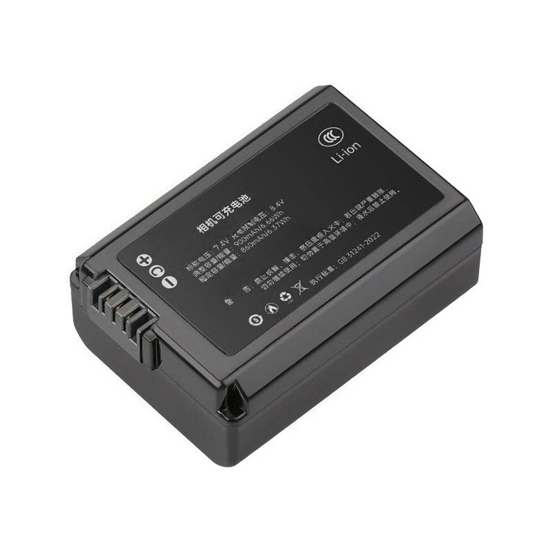 

7.2V 860mAh NP-FW50 Rechargeable Li-ion Battery For Sony ZV-E10 A6000 A6300 A7M2 A7S2 Mirrorless Camera