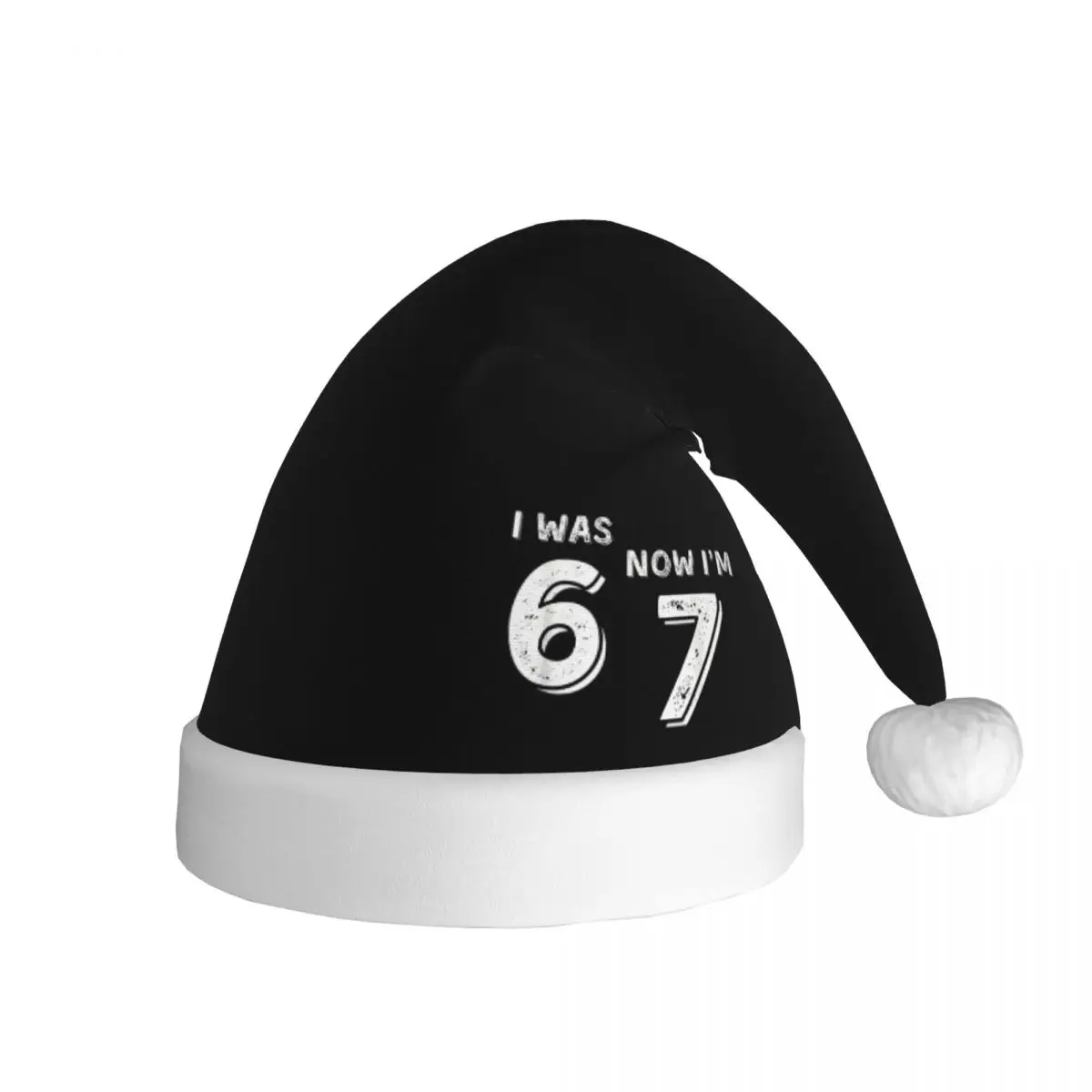 7 Year Old Birthday 6 Now I'm 7 67 Funny Christmas Hats for Adult Men Women Santa Hat Cap Xmas Accessories