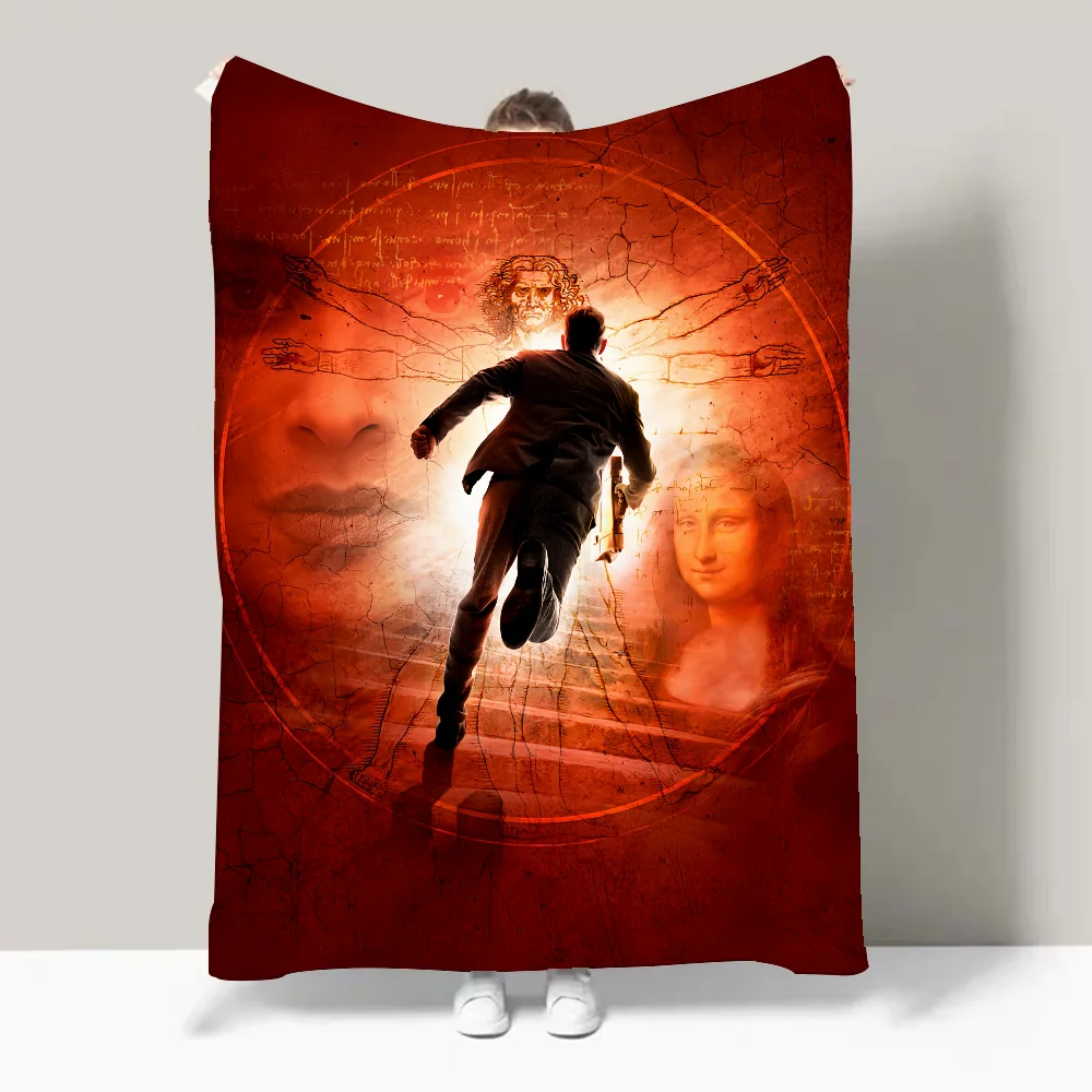 تصميم بطانية فيلم D-Da Vinci Code خفيفة الوزن للمهاجع والقيلولة وغرفة المعيشة والمكتب والأريكة وجميع المواسم