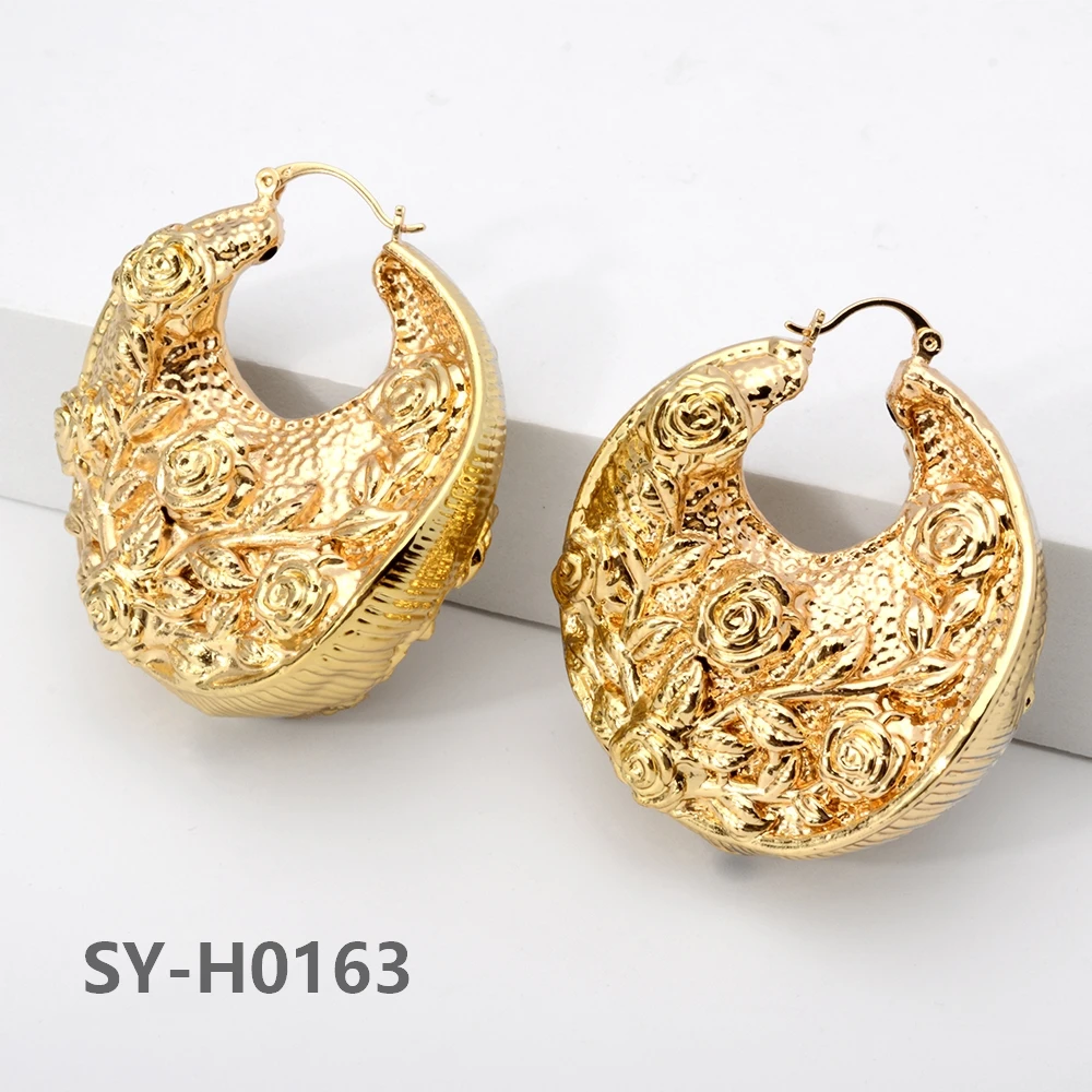 Sunny Jewelry Exaggerated Earrings African New Fashion Copper Large Style For Women Lady Daily Wear Party Wedding Gifts Classic