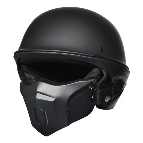 Malakas na lokomotiko buong helmet retro motorsiklo helmet rogue kumbinasyon kalahating helmet