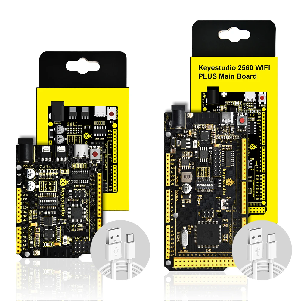 Keyestudio ESP8266 WIFI MEGA-2560 MCU i ATMEGA328 płyta rozwojowa UNOPlus + type-c USB kompatybilny z Arduino Mega/UNOR3