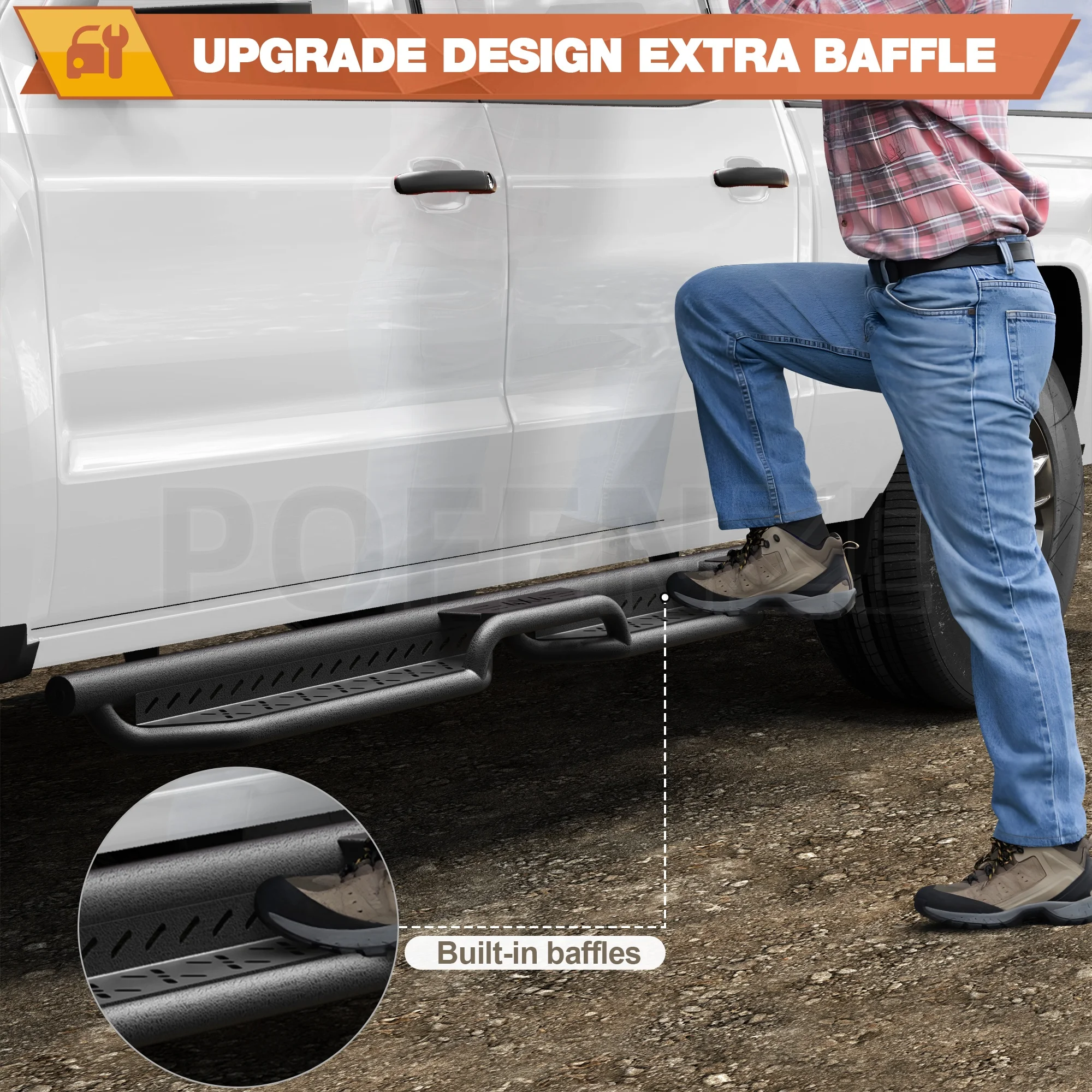 

Подножки для Chevy Silverado & GMC Sierra 1500, 2007-2019 гг., Chevrolet Silverado & GMC Sierra 2500HD 3500HD, 4 двери 2007-2018 гг.