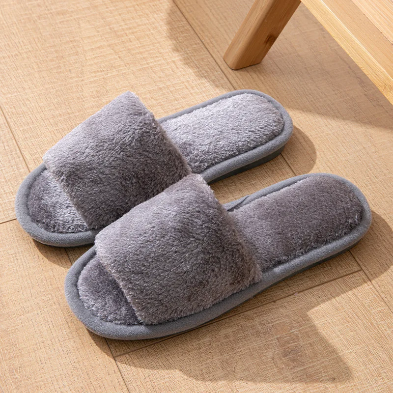 Fluffy Slippers Women Home Fashion Designer Shoes Girls Popular Casual Platform Indoor Fur Slides Ladies Flats Open Toe Elegant