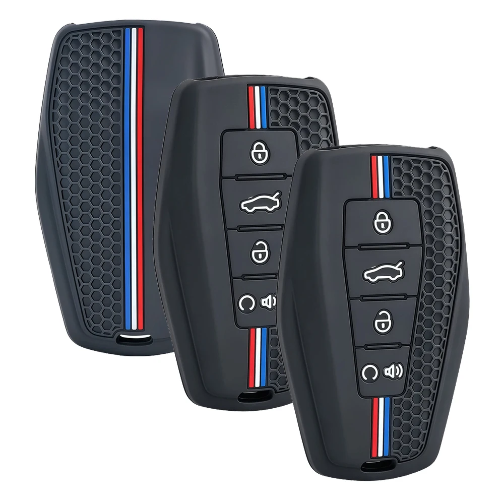 Silicone Car Smart Key Cover For Geely Coolray X6 Geometry C Emgrand Global Kulrey Hawk GX7 Okavango Remote Auto Accessories