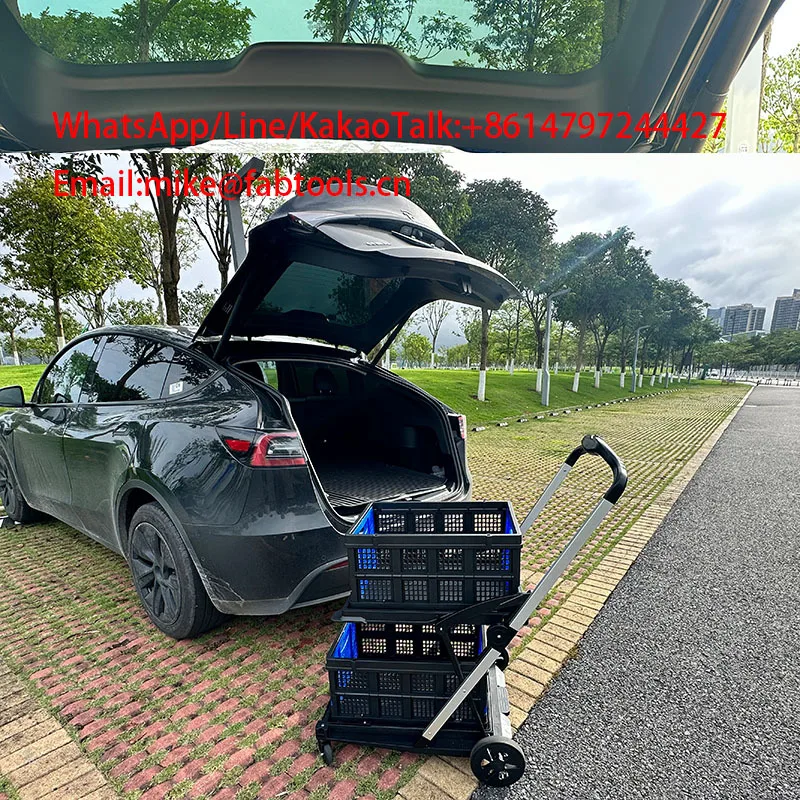 휴대용 야외 접이식 핸드 푸시 캠핑 카트, 야채 바구니 카트, 풀백 쇼핑 카트 