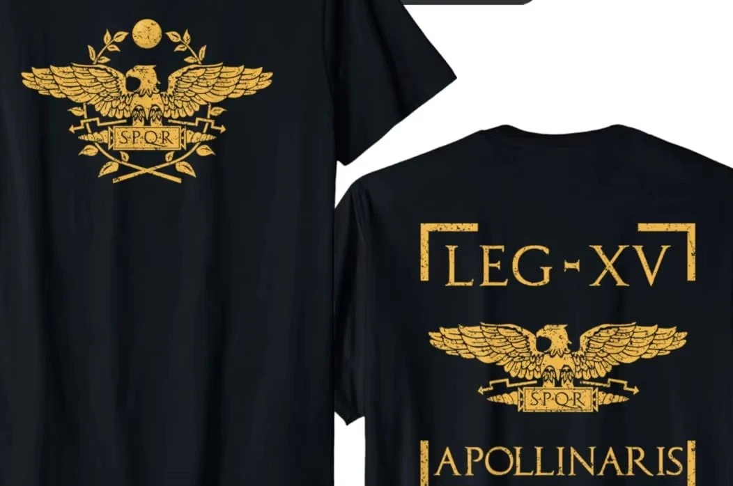 

Legio XV Apollinaris SPQR Eagle Roman Legion Men T-Shirt Short Sleeve Casual 100% Cotton Shirts