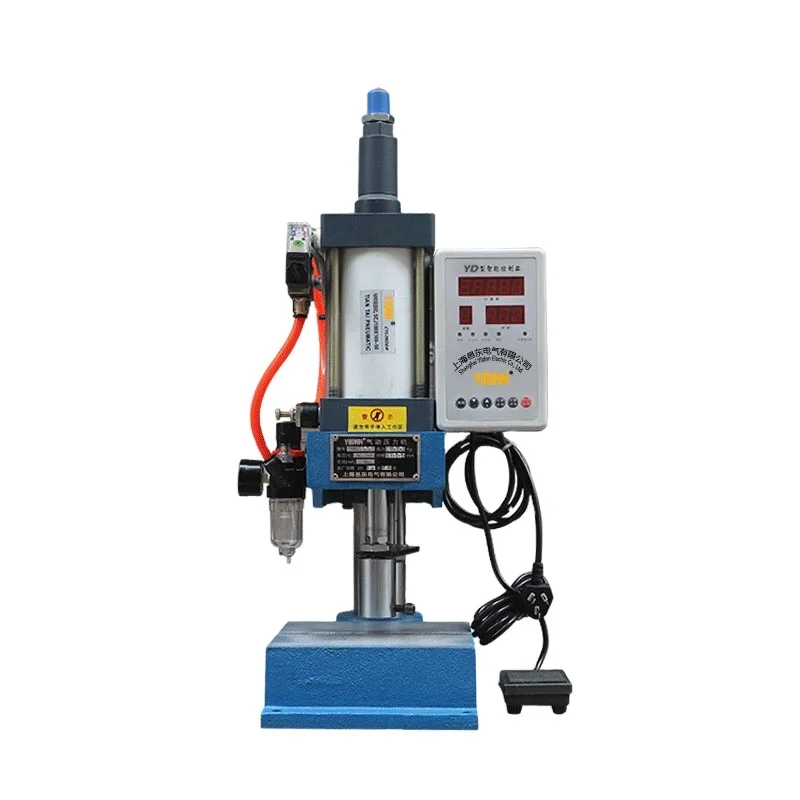 Single column type YD100 adjustable 500 kg miniature pneumatic components press punch small punching bench Pneumatic machinery