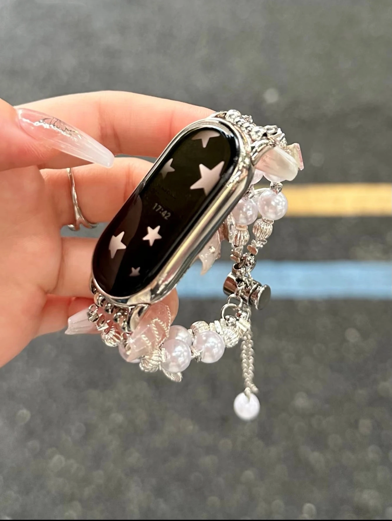 Advanced Butterfly Beads Correa For XIAOMi Band 10 9 8 Strap Metal Link Bracelet NFC Wristband Accessories