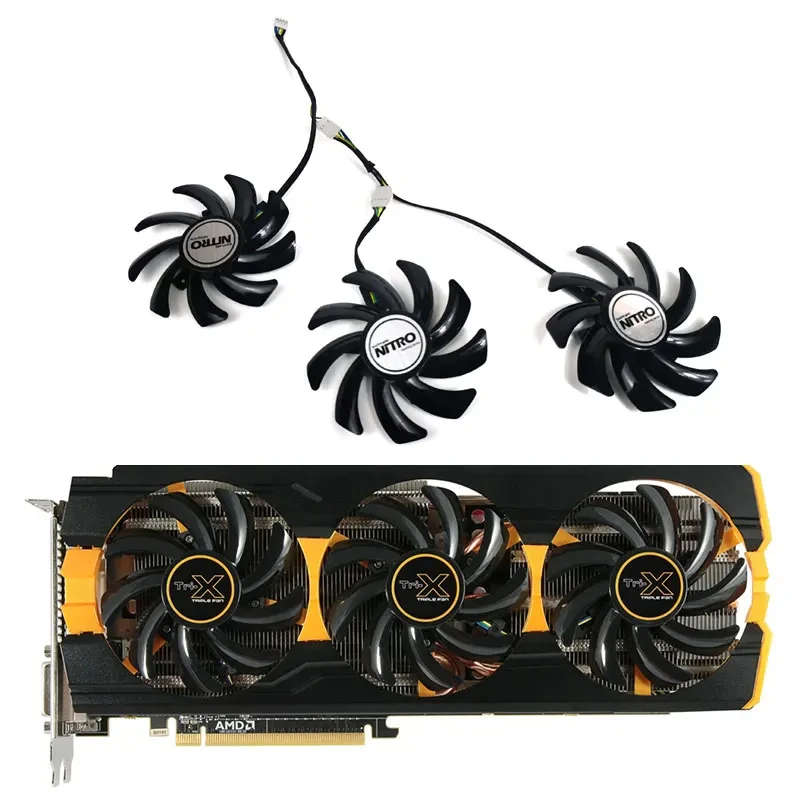 

DIY FDC10H12S9-C 85MM 4PIN DC 12V 0.35A R9 290X Sapphire GPU Cooling Fan R9 290X 290 280 Vapor-X OC Platinum Graphics Card Fan