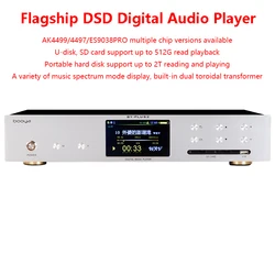 Dual ES9038PRO Digital Audio Player DSD256 SACD Lossless Decoding Output Fully Balanced HIFI Music Turntable Bluetooth 5.0