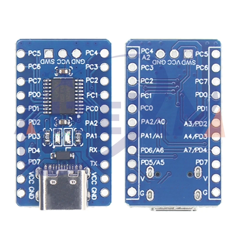 AITEXM ROBOT CH32V003 Макетная плата Минимальная системная плата Core Мини-плата RISC-V CH32V003F4P6 Модуль микроконтроллера Синий