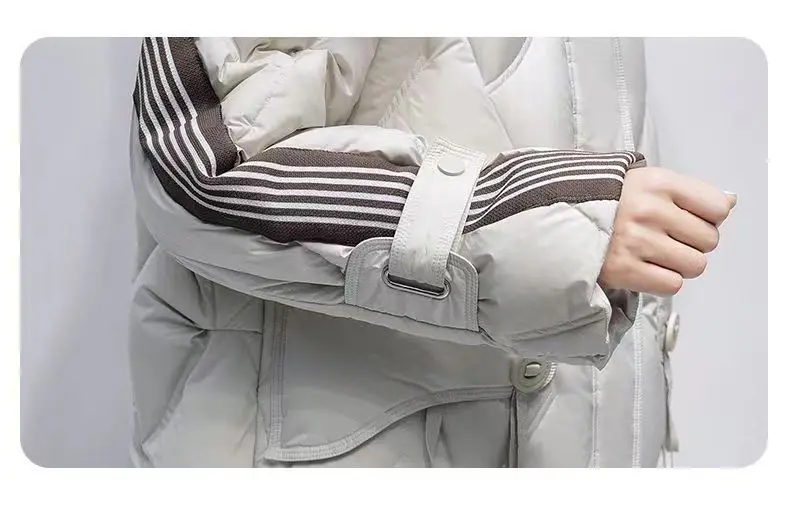 New Autumn Winter Warm Women's Down Cotton Coat Long Thick Padded Jacket Female Detachable Hooded Parker Cotton Clothes