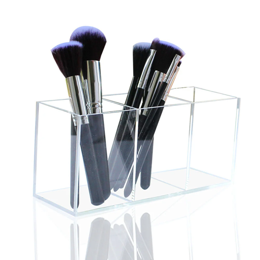 Transparent Pencil Holder Makeup Brush Storage Box Sundries Container Cosmetics Organizer