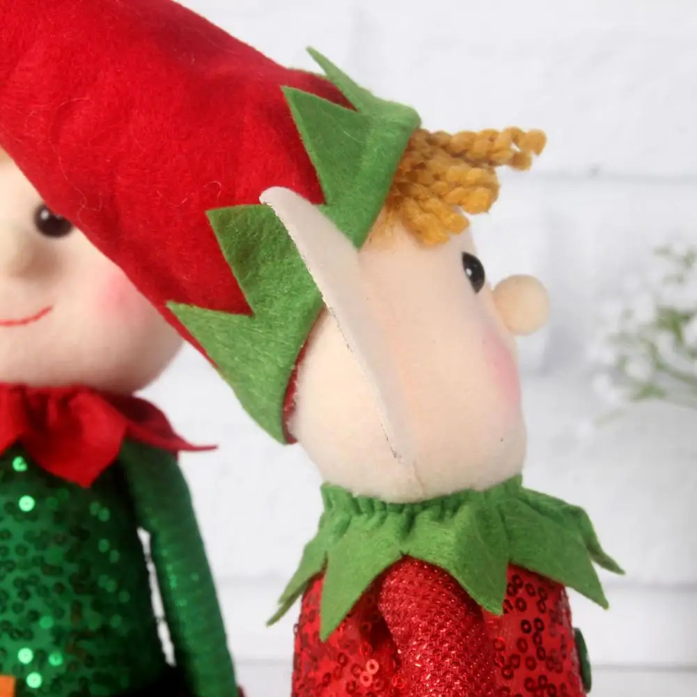 High-quality Elf Decoration Christmas Elf Doll Plush Soft Stuffed Long Leg Doll with Santa Hat for Indoor Outdoor for Home