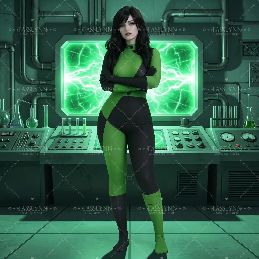 Shego Kim Cosplay Costume for Halloween Party & Comic Con Shego Bodysuit for Adult Halloween Party Shego Bodysuit view 2