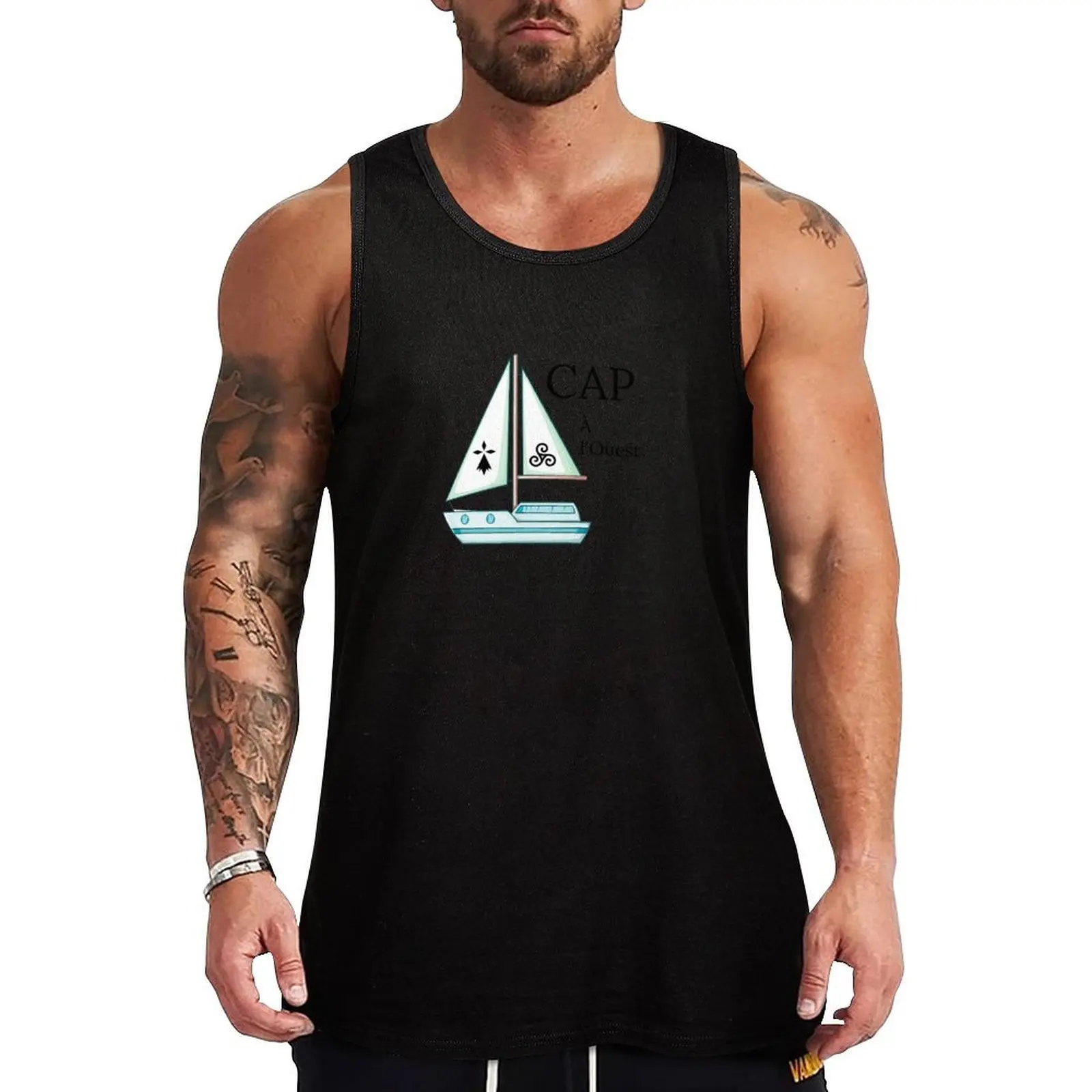 Brittany Breton - Camiseta sin mangas Bretonne Breizh Region Finistère Morbihan, camiseta sin mangas informal para uso diario, holgada, sin mangas, suave
